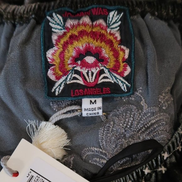 JOHNNY WAS Millie Velvet Peasant Blouse - Picture 2 of 10